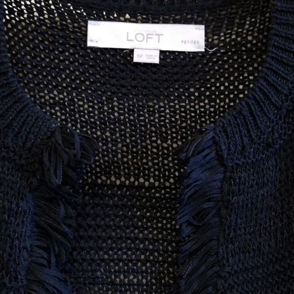 LOFT Petite Fringe Sweater - Picture 3 of 6